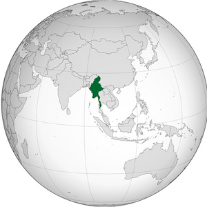 Mapa Myanmar